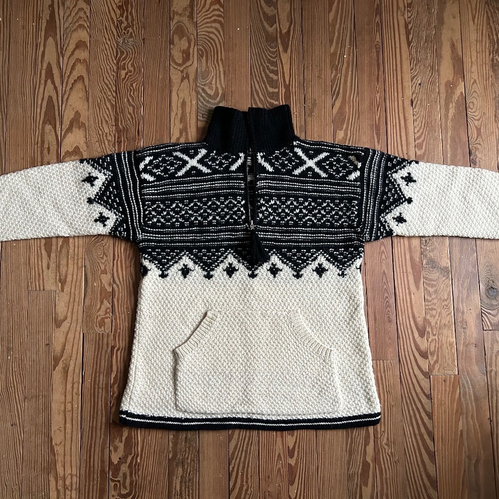 LAUREN Ralph Lauren, Size Small, 100% Wool, Black/Ivory